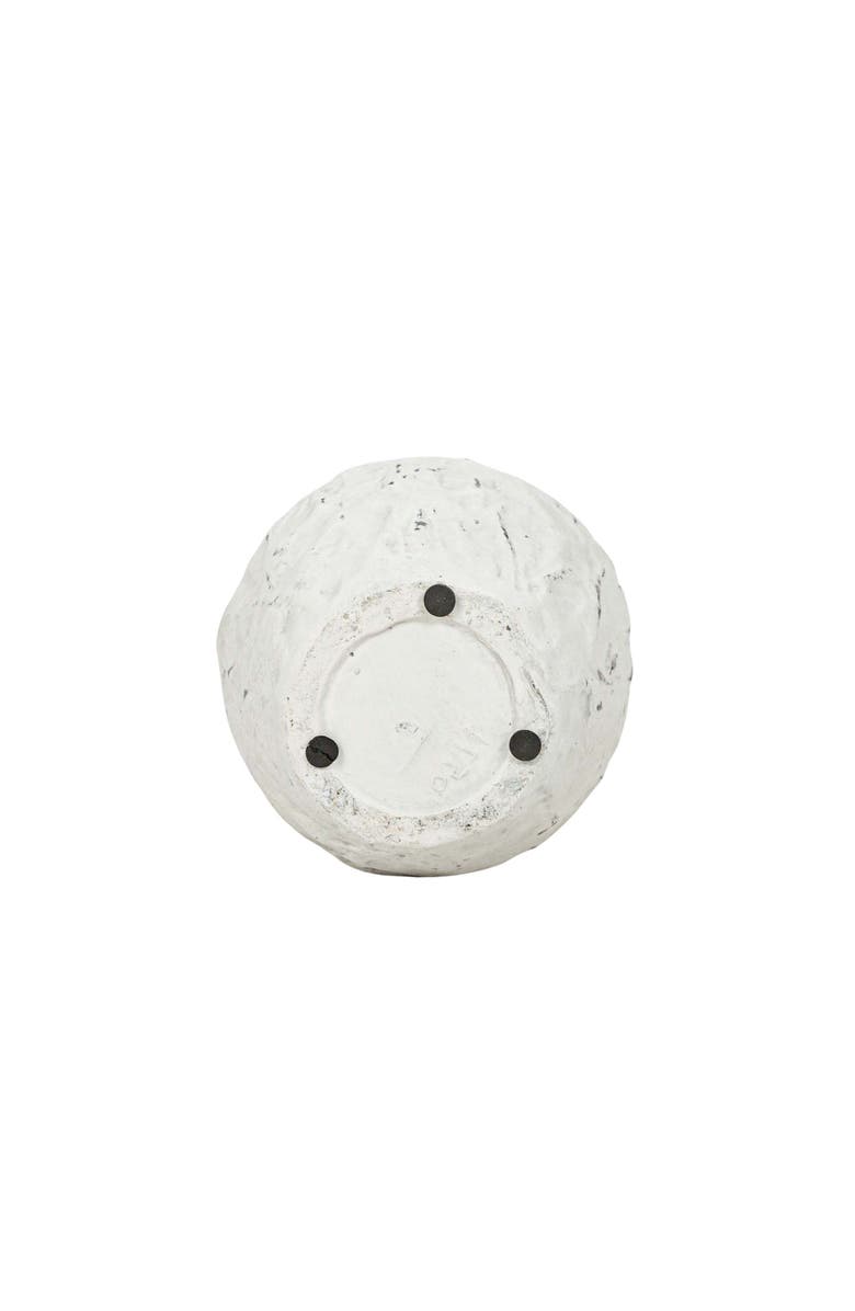 Foreside Home and Garden Distressed Vase White Stoneware, Alternate, color, White