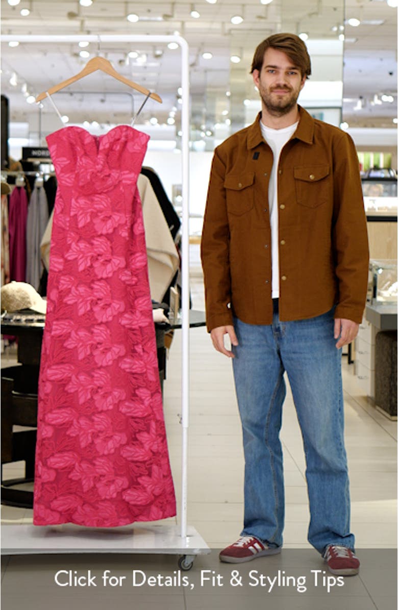 Francine Strapless Jacquard Gown, sales video thumbnail