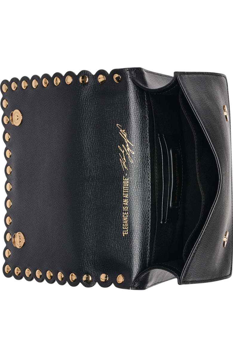 KARL LAGERFELD PARIS Simone Crossbody with Pearls, Alternate, color, Black/Gold