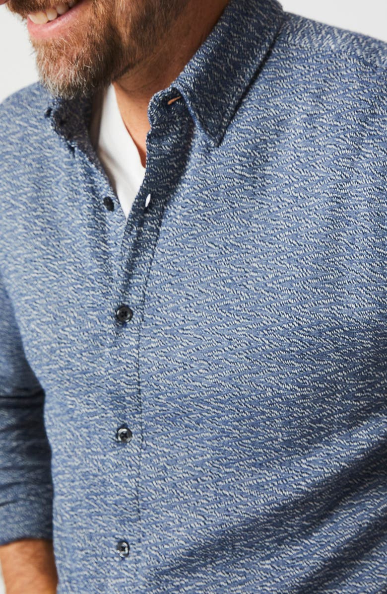 Billy Reid Wilson Zigzag Jacquard Button-Up Shirt, Alternate, color, 