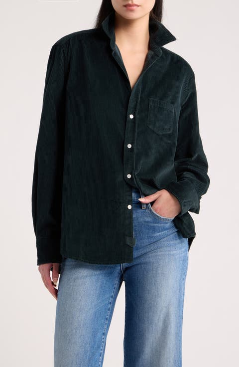 Eileen Relaxed Button-Up Corduroy Shirt