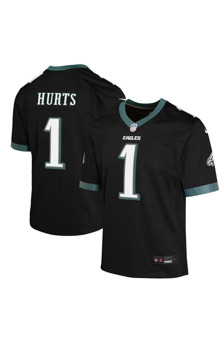 Nike Youth Nike Jalen Hurts Black Philadelphia Eagles Game Jersey, Main, color, Black