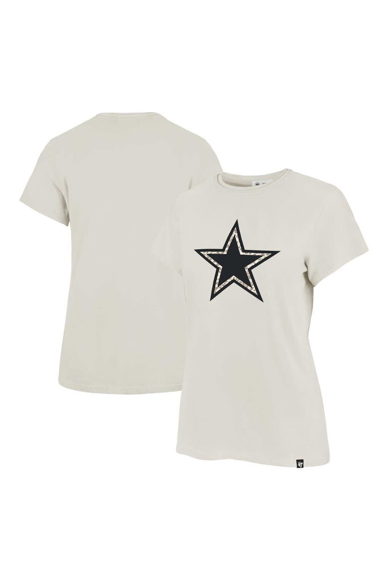 Women's '47 Cream Dallas Cowboys Panthera Frankie T-Shirt, Main, color, Cream