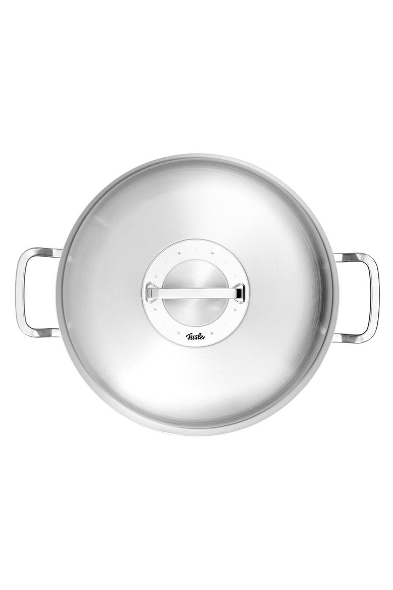 Original-Profi Collection Stainless Steel Quart Round Roaster with High Dome Metal Lid, Alternate, color, Stainless Steel