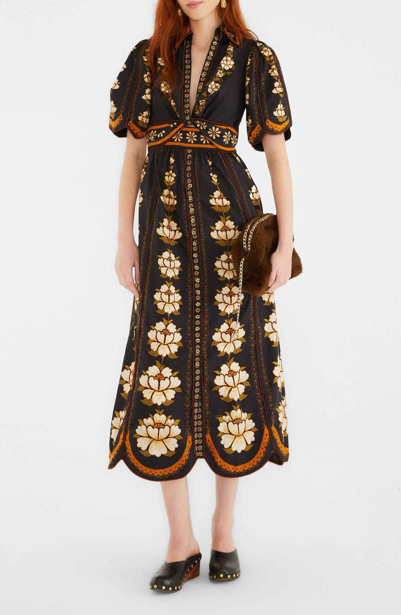 FARM Rio Embroidered Flowers Dress, Main, color, Embroidered Flowers