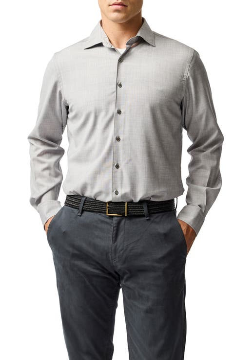 Esk Valley Wool Mélange Button-Up Shirt