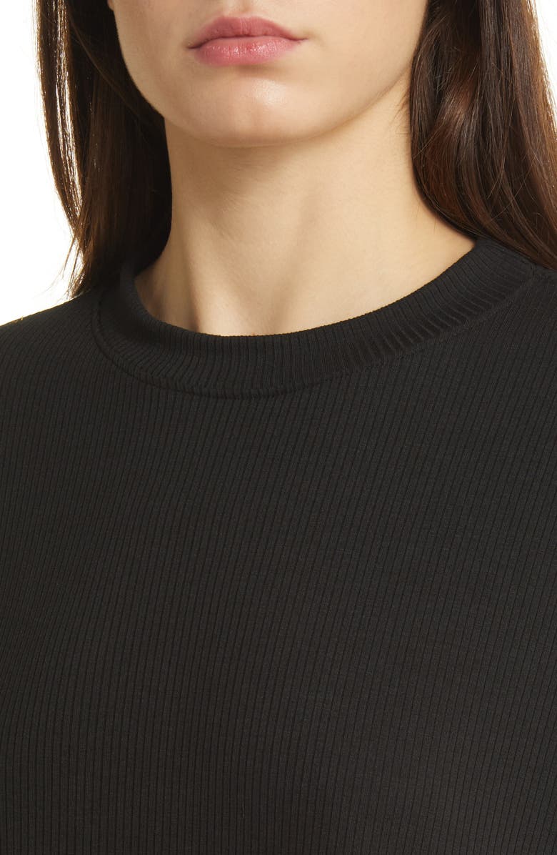 Dressed in Lala Leveled Up Ribbed Oversize T-Shirt & High Waist Crop Pants, Alternate, color, 