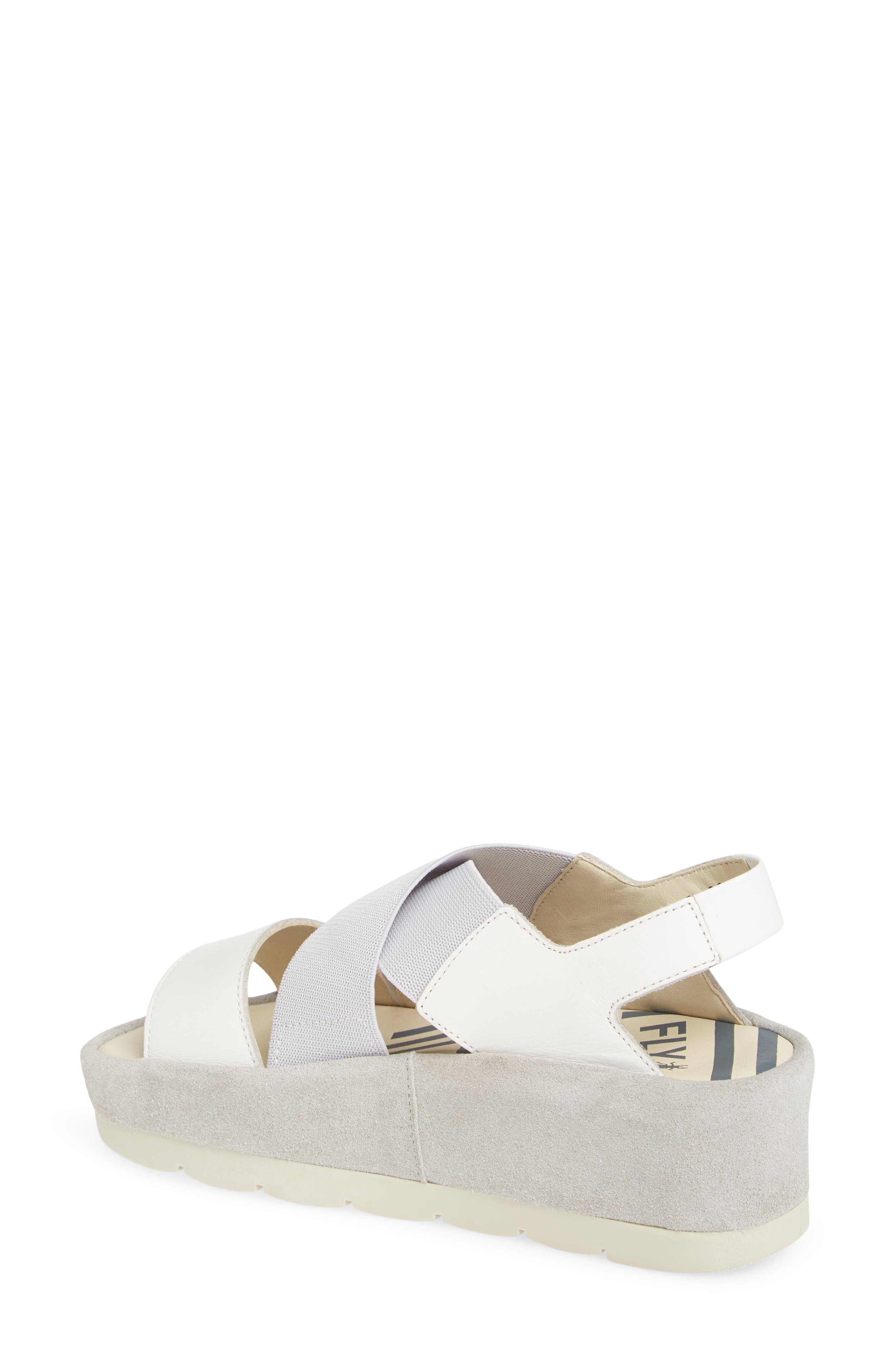 Bime Wedge Sandal, Alternate, color, OFF WHITE RUG LEATHER/ SUEDE