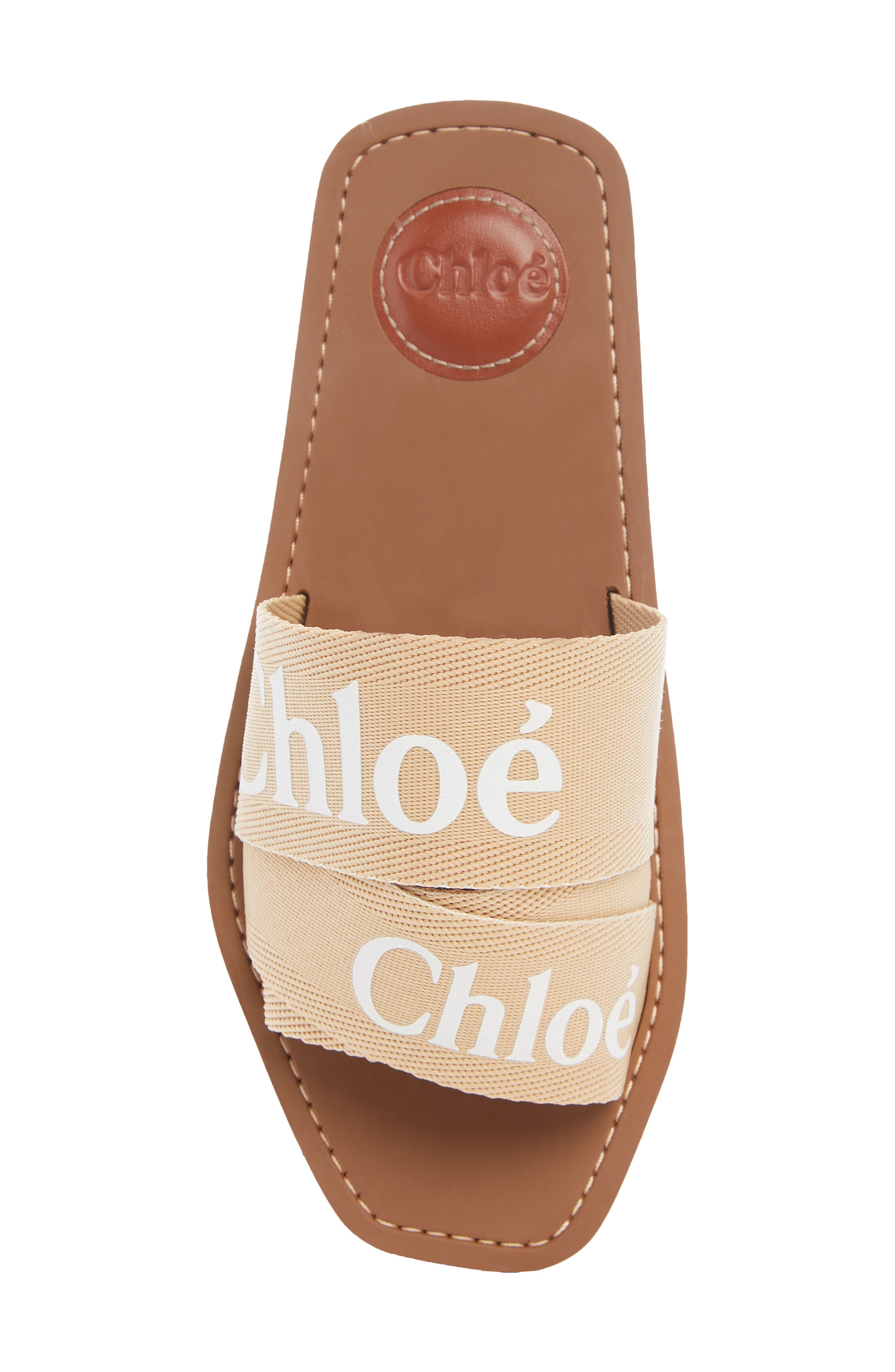 Chloé Logo Slide Sandal, Alternate, color, 