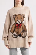 Dressed in Lala Teddy Bear Oversize Sweater