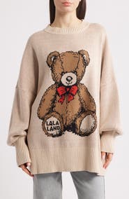 Dressed in Lala Teddy Bear Oversize Sweater