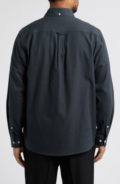 Les Deux Kent Check Flannel Button-down Shirt In Black