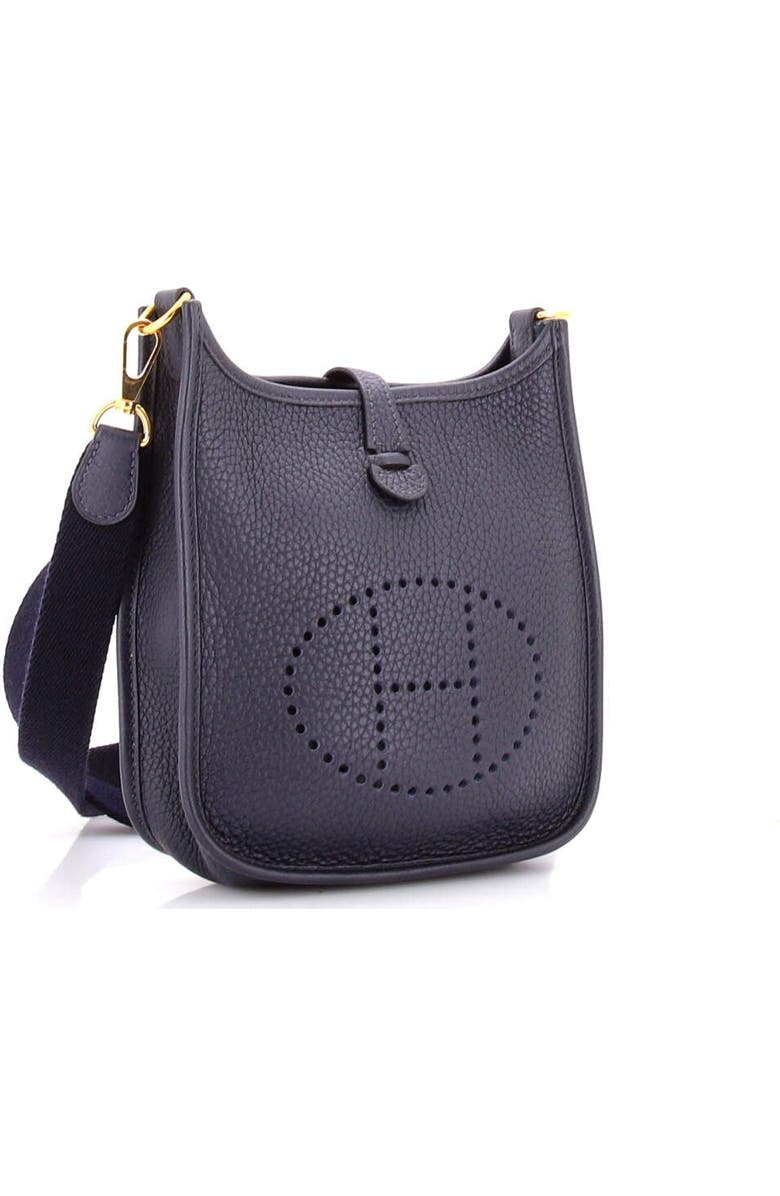 Pre-Owned Hermes Evelyne Bag Gen III Clemence TPM, Alternate, color, Bleu Nuit