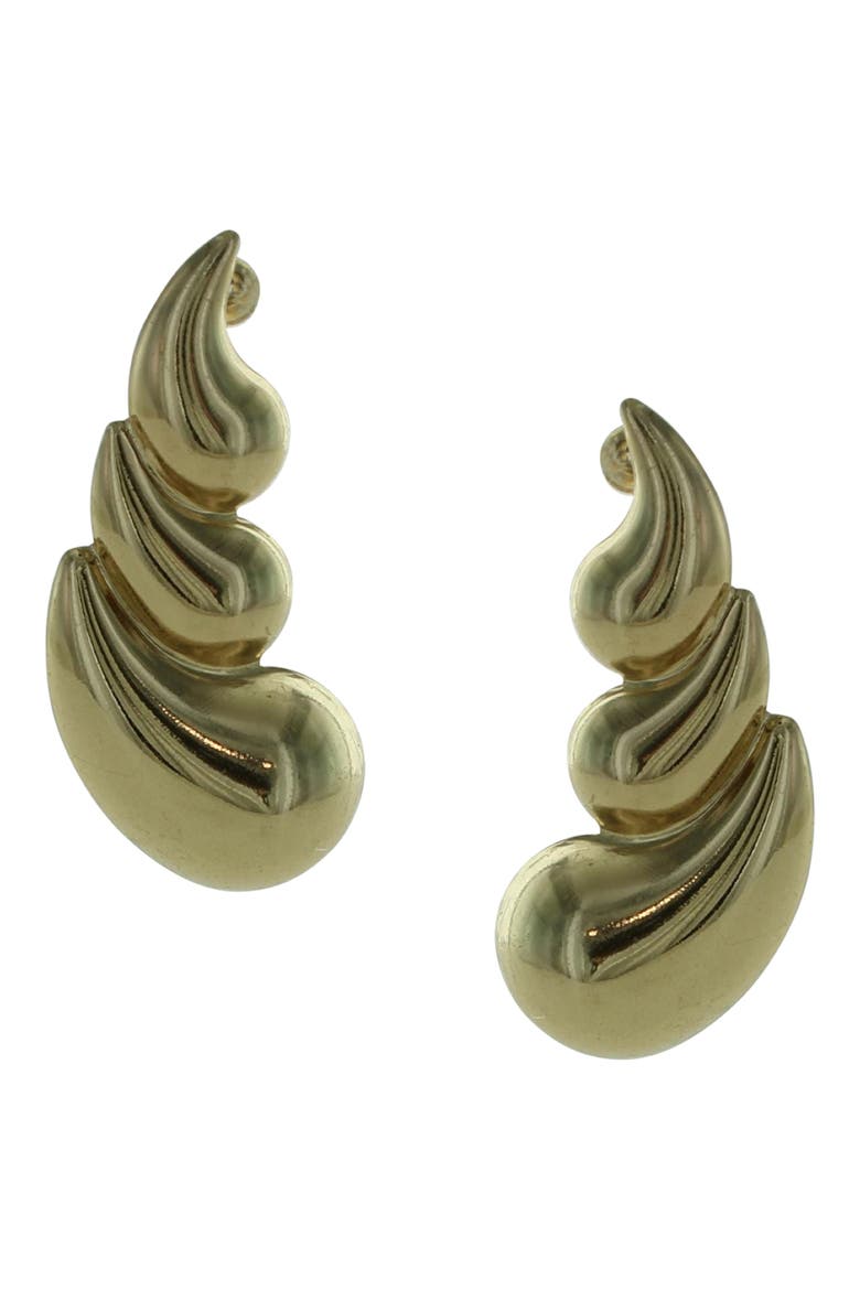 Fiore Teardrop Earrings, Main, color, GOLD