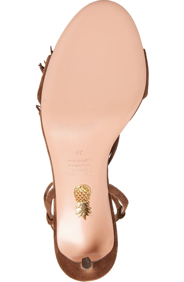 Aquazzura Gytane Fringe Ankle Sandal, Alternate, color,