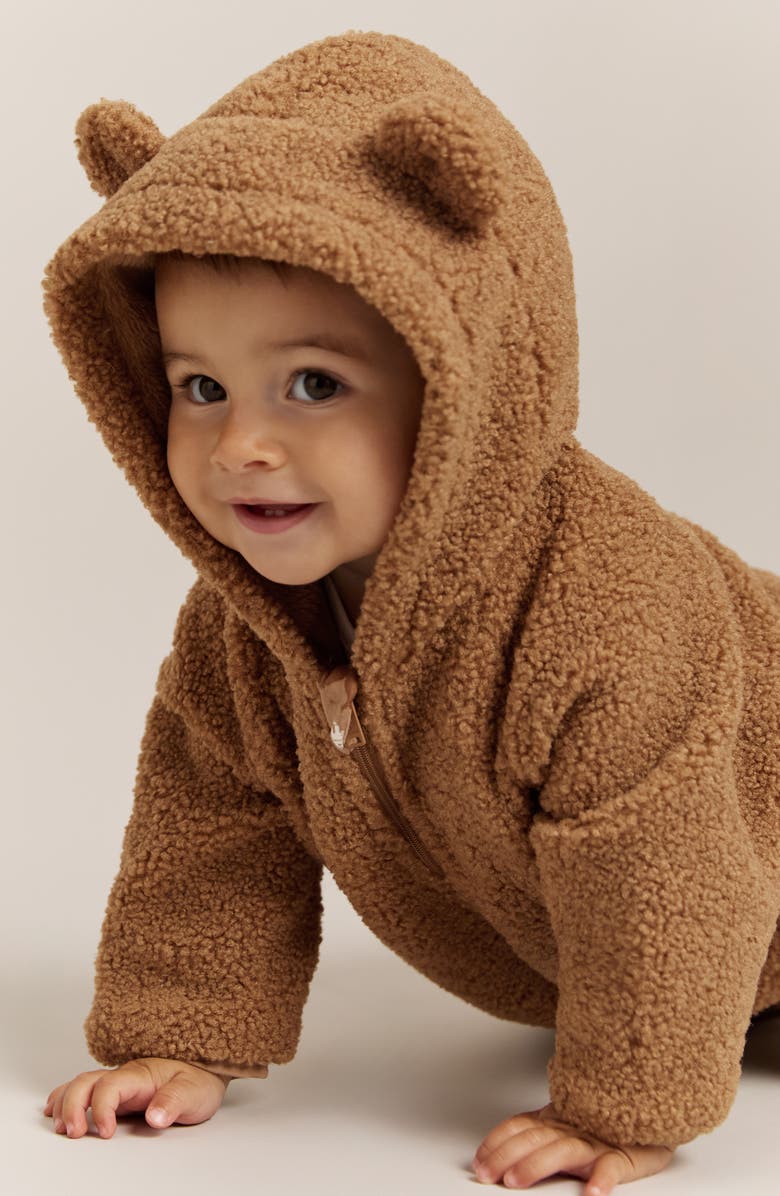 Reiss Kids' Bailey Ear Hooded One-Piece, Alternate, color, Neutral