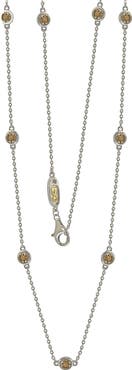SUZY LEVIAN Sterling Silver Sapphire Station Necklace