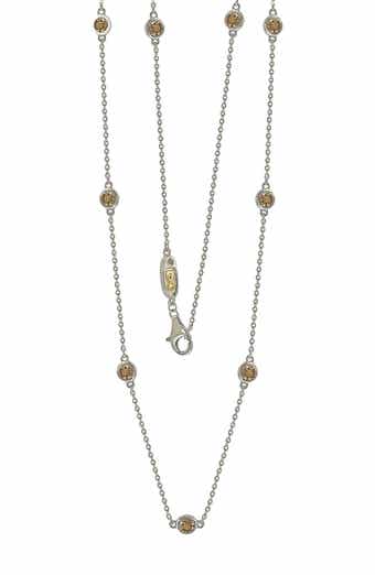 SUZY LEVIAN Sterling Silver Sapphire Station Necklace