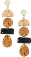 Panacea Raffia Linear Drop Earrings