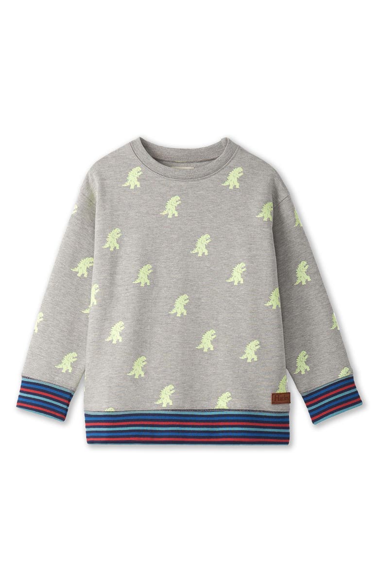 Hatley Kids' Monster Glow-in-the-Dark Sweatshirt, Main, color, Grey