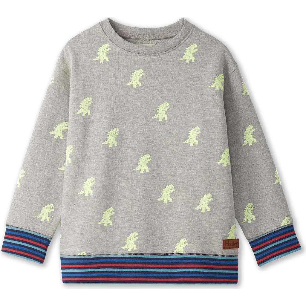 Hatley Kids' Monster Glow-in-the-dark Sweatshirt In Gray