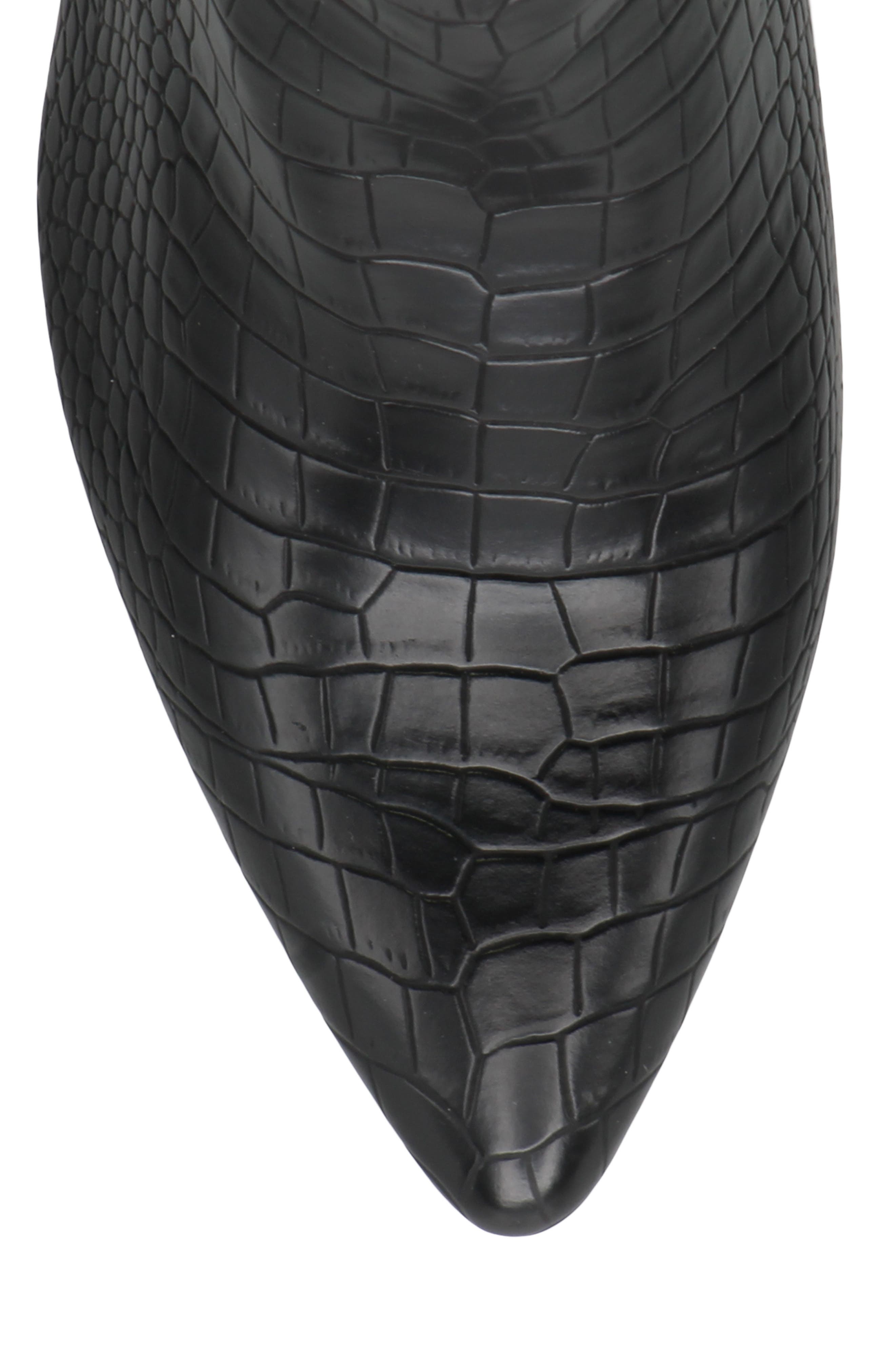 Charles by Charles David Arlie Pointed Toe Knee High Boot, Alternate, color, Black-Croc