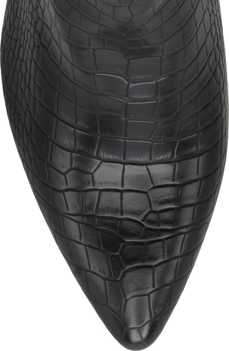 Charles by Charles David Arlie Pointed Toe Knee High Boot, Alternate, color, Black-Croc