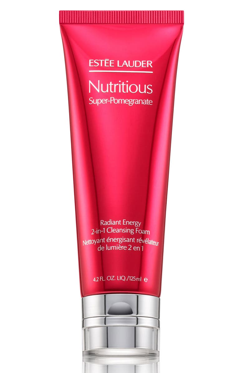 Estée Lauder Nutritious Super-Pomegranate Radiant Energy 2-in-1 Cleansing Foam, Main, color, 