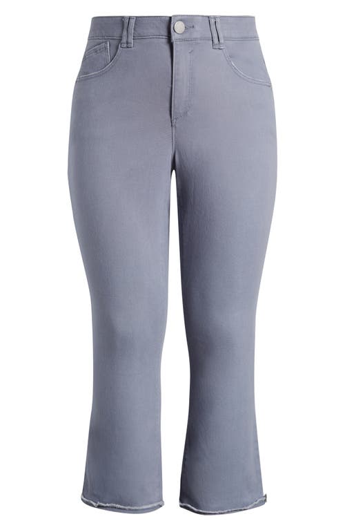 Wit & Wisdom 'ab'solution Frayed High Waist Ankle Slim Straight Leg Pants In Blue Shadow