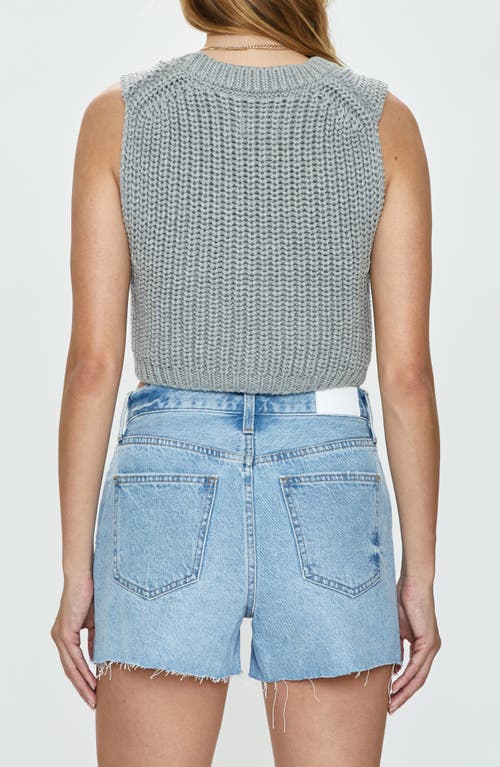 Pistola Cora Crop Sweater Vest In Light Grey