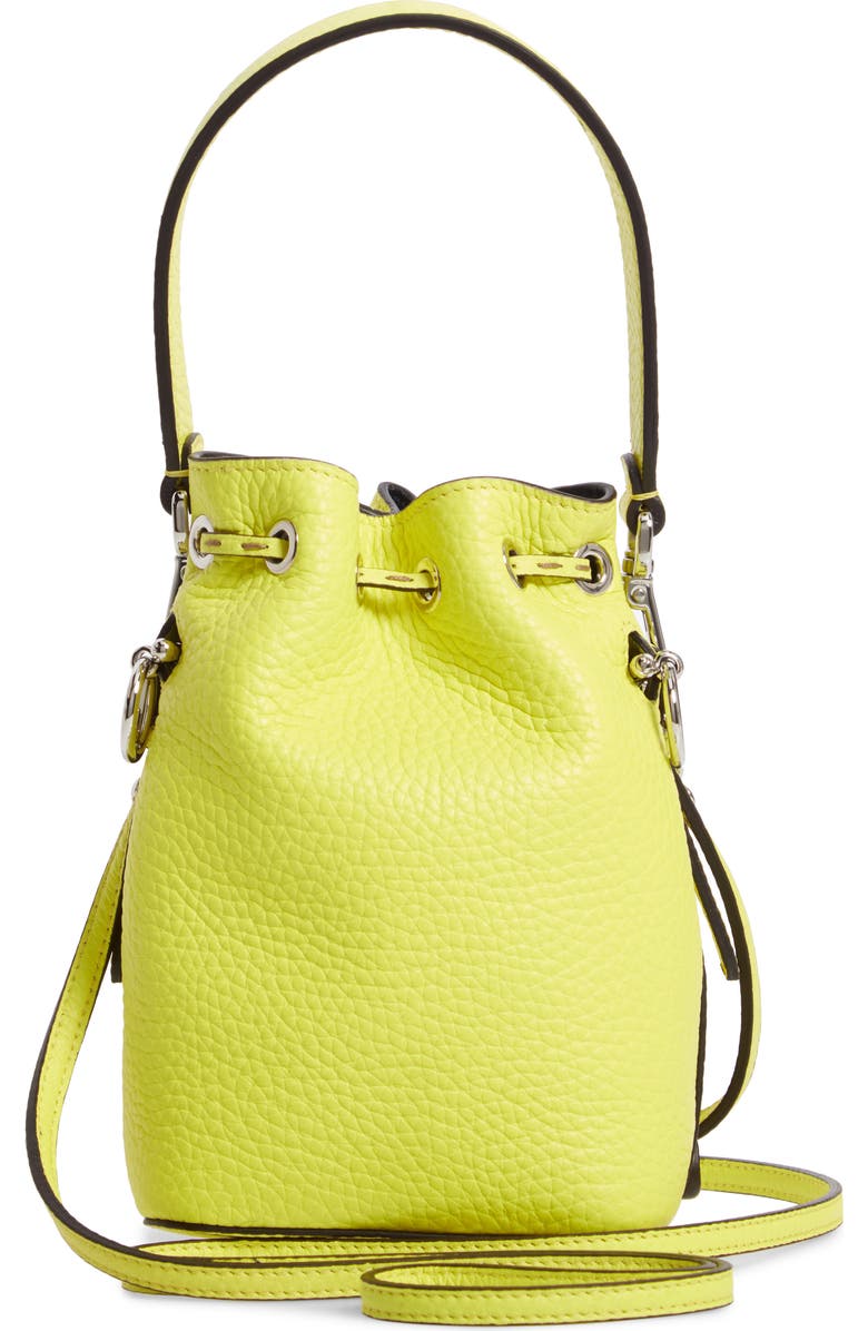 Fendi Mini Mon Tresor Leather Bucket Bag, Alternate, color,