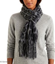 Rebecca Minkoff Brushed Woven Leopard Jacquard Scarf