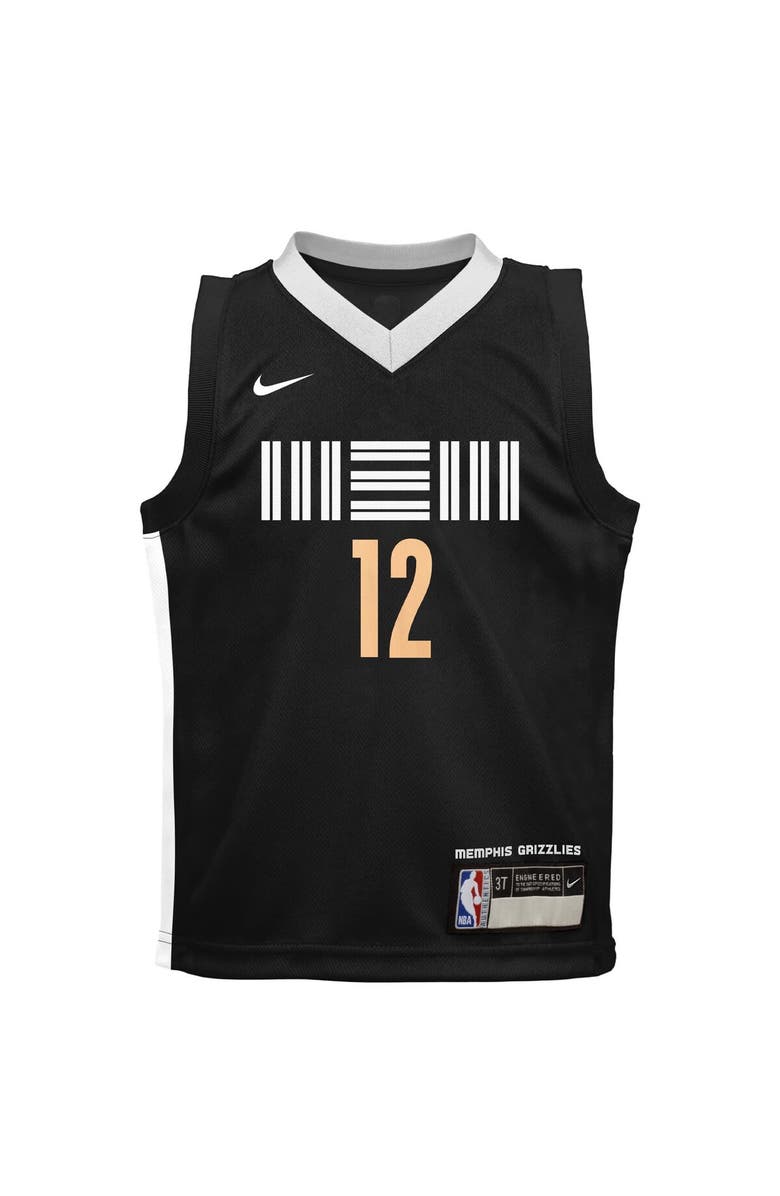 Nike Preschool  Nike Ja Morant Black Memphis Grizzlies Swingman Replica Jersey - City Edition, Alternate, color, 