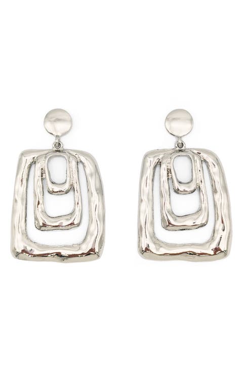 Hammered Knocker Drop Earrings