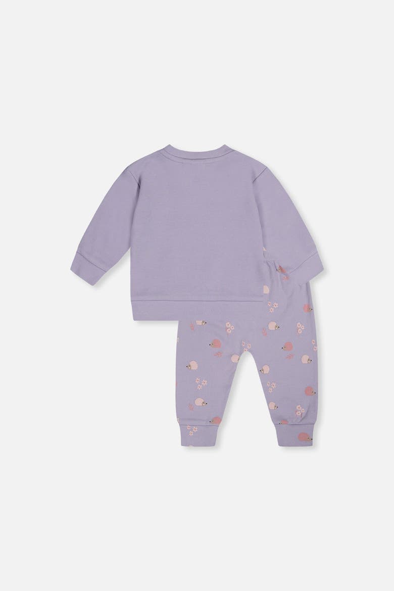 Organic Cotton Hedgehog Pants and Long Sleeve Top Set, Alternate, color, Violet