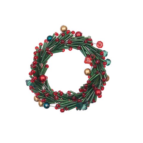 Round Glass Beaded Napkin Ring