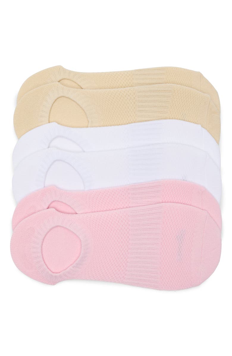 Lemon 6-Pack Ankle Socks, Main, color, Bright Pink