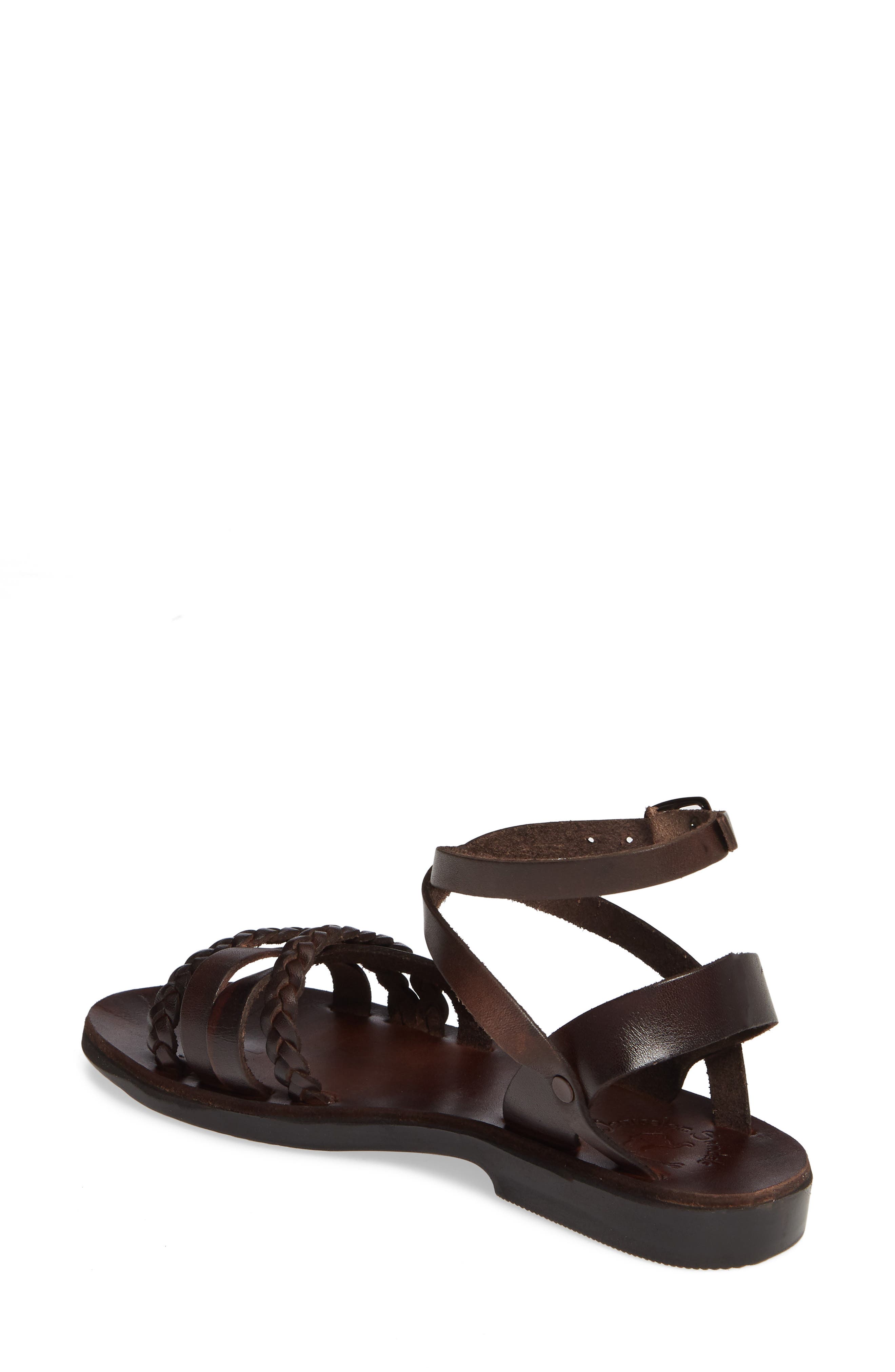Asa Wrap Sandal, Alternate, color, BROWN LEATHER