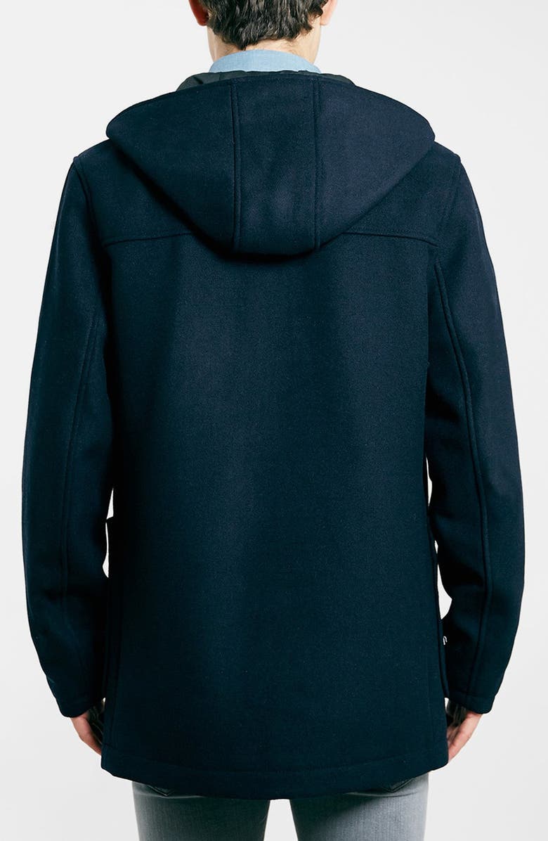 Topman Wool Blend Duffle Coat, Alternate, color, 