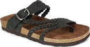 White Mountain Footwear Hayleigh Braided Leather Footbed Sandal