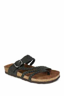 White Mountain Footwear Hayleigh Braided Leather Footbed Sandal
