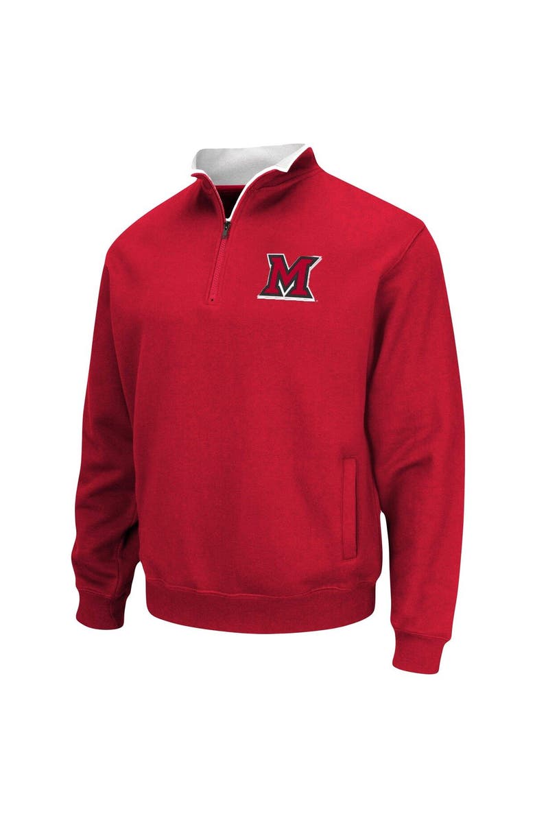 COLOSSEUM Men's Colosseum Red Miami University RedHawks Tortugas Logo Quarter-Zip Jacket, Alternate, color, Red