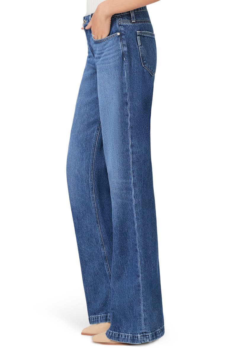 PAIGE Sonja Low Rise Wide Leg Trouser Jeans, Alternate, color,