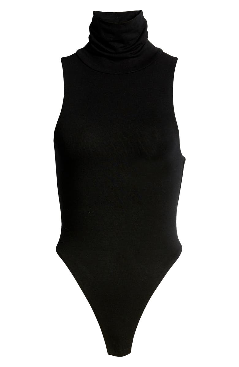 RE ONA Sleeveless Turtleneck Thong Bodysuit, Alternate, color, 