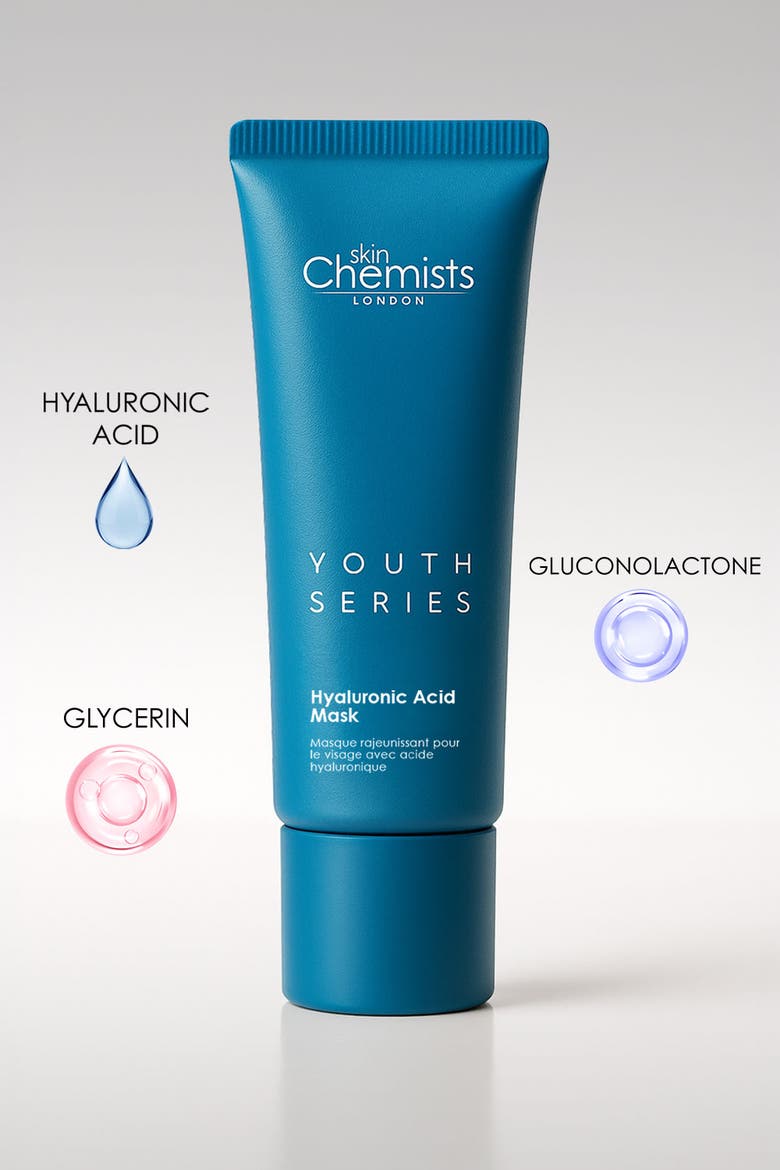 Youth Series 1% Hyaluronic Acid Mask 50ml for Dryness, Fine Lines & Wrinkles, Alternate, color, White