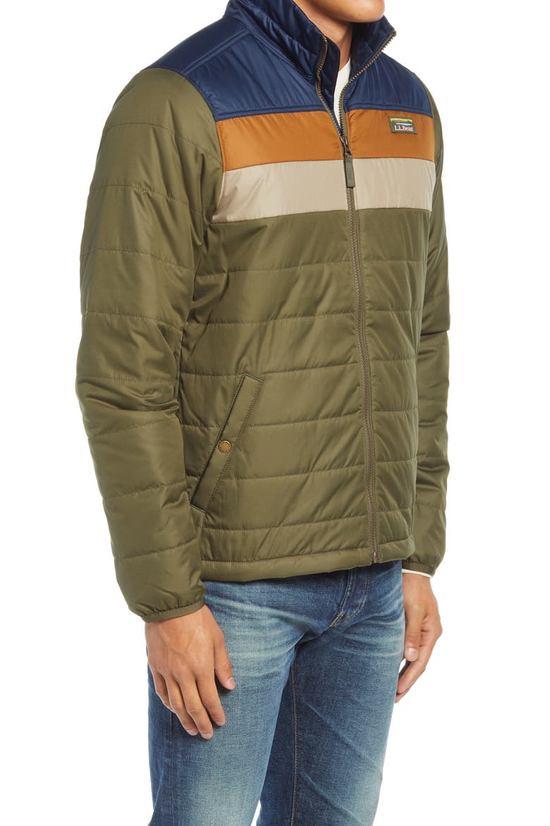Men's Mountain Classic Water Repellent Puffer Jacket, Alternate, color, KELP GREEN/ NAUTICAL NAVY