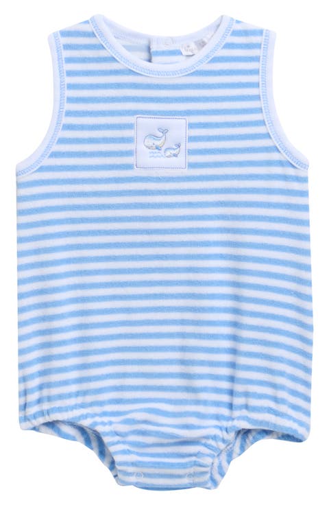 Stripe Terry Cloth Bubble Romper