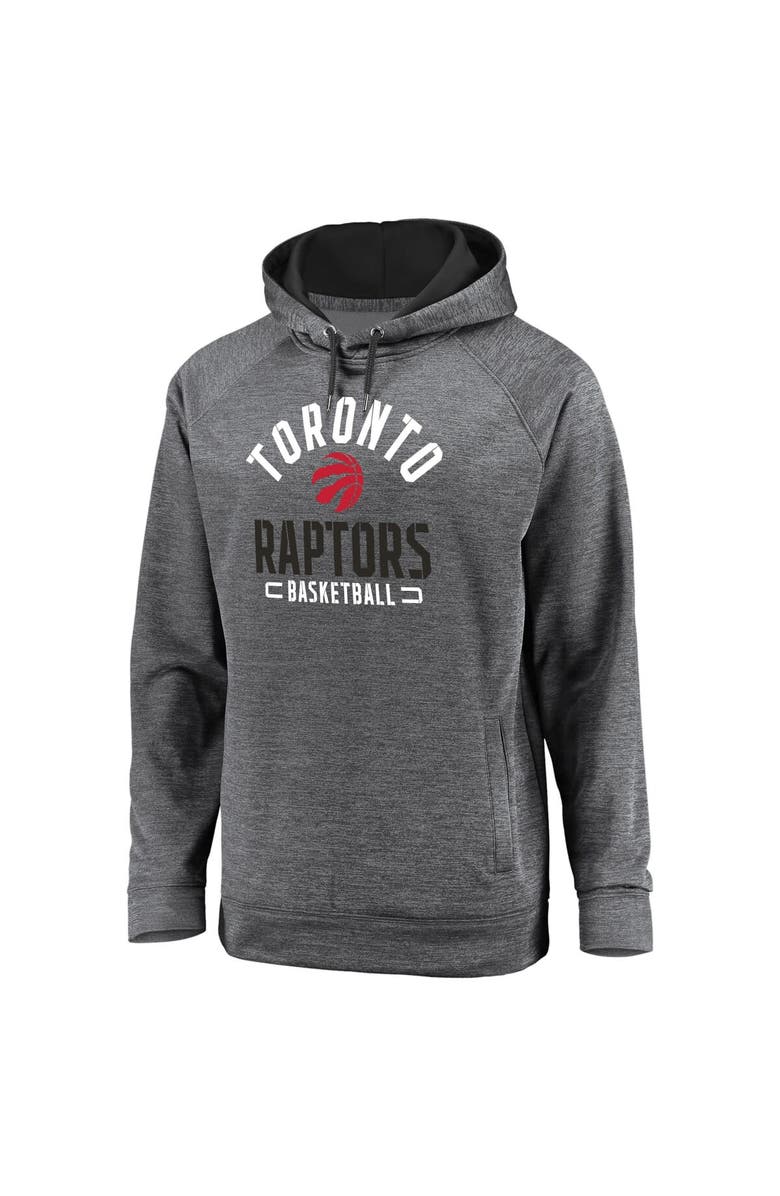FANATICS Men's Fanatics Branded Gray Toronto Raptors Big & Tall Battle Charged Raglan Pullover Hoodie, Alternate, color, 