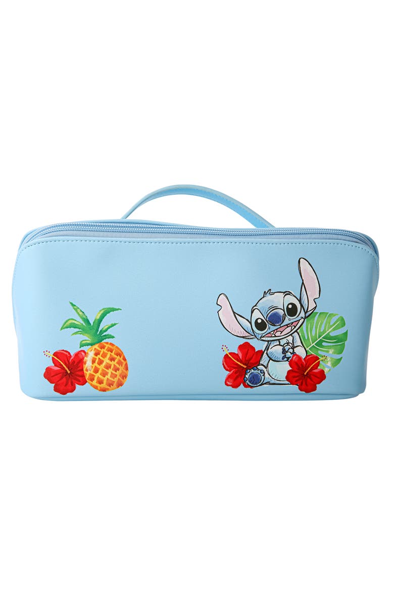 Disney Stitch Makeup Bag Zip Closure, Main, color, Blue
