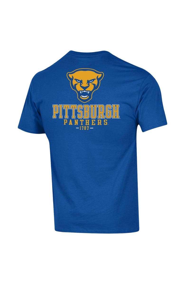 Champion Men's Champion Royal Pitt Panthers Stack 2-Hit T-Shirt, Alternate, color,